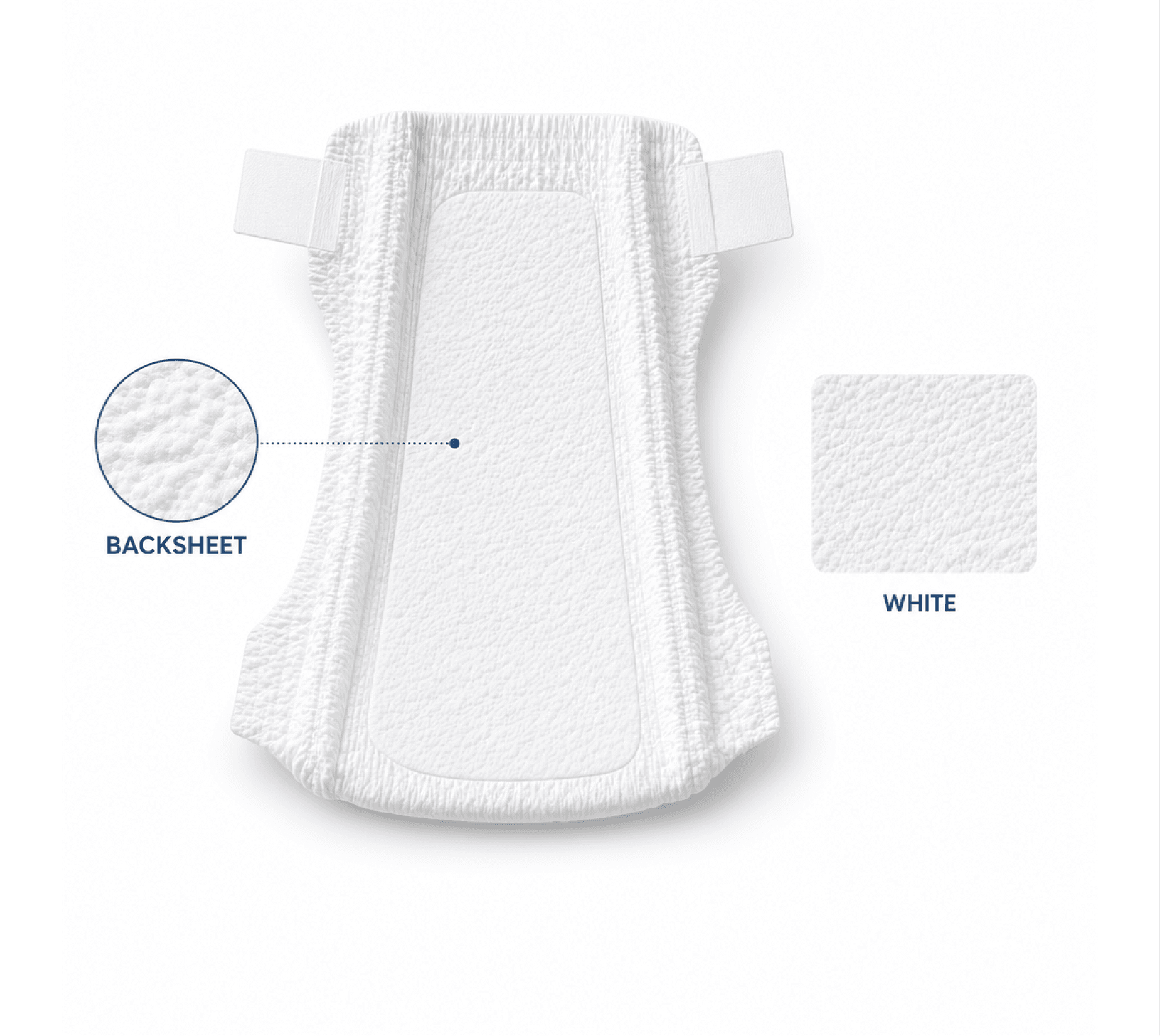 Breathable nonwoven back sheet material on a roll